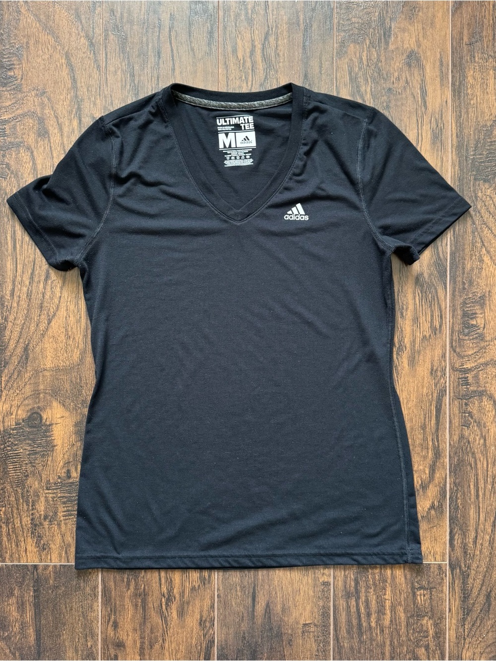 Adidas Black Ultimate Tee Athletic T-Shirt Size Medium